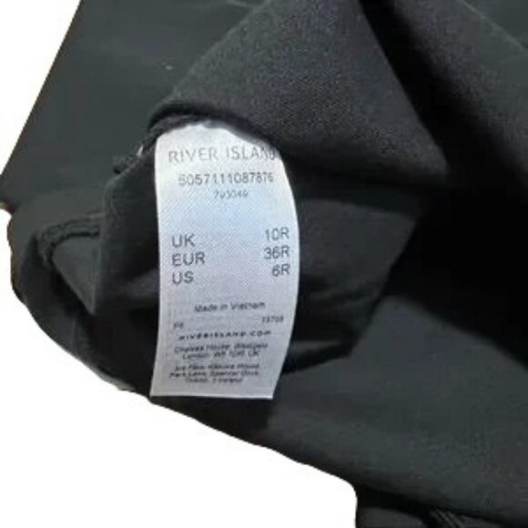 River Island Black Molly Twill Mid Rise Skinny Trouser Pants Size 6 NEW - Picture 8 of 10